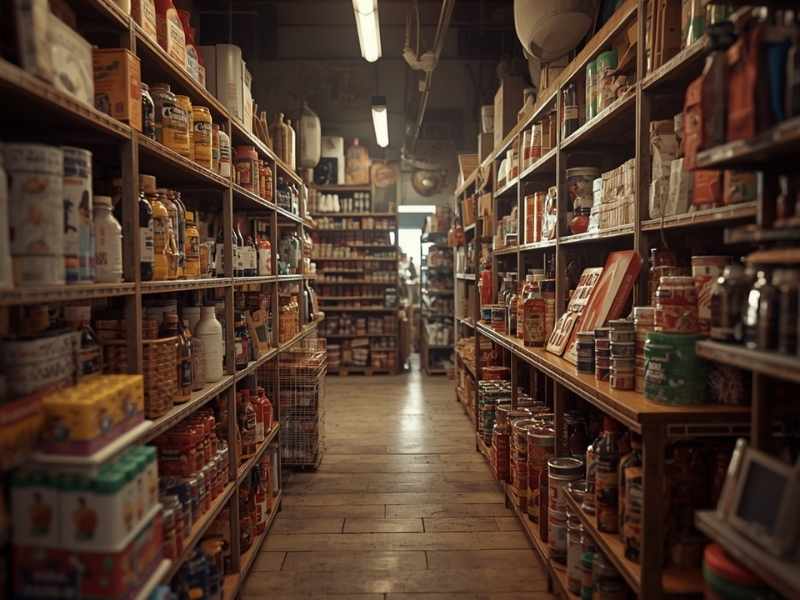 Productos cotidianos que reflejan la memoria de marca en Guatemala dentro de una tienda.